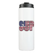 Standup Paddling SUP American Flag Thermosbecher (Vorderseite)