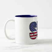 Standup Paddling SUP American Flag Zweifarbige Tasse (Links)