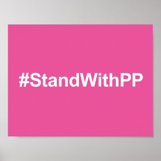 #StandWithPP-Zeichen Poster (Vorne)