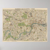 Stanford’s Map of Central London - London Map 1942 Poster (Vorne)