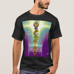 STANGE VON ASCLEPIUS 7 CHAKRAS, YOGA, GEISTIGE T-Shirt