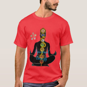 STANGE VON ASCLEPIUS 7 CHAKRAS, YOGA-LOTOS-POSE T-Shirt