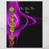 STANGE VON ASCLEPIUS MIT 7 CHAKRAS, GEISTIGE FLYER (Vorne)