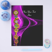 STANGE VON ASCLEPIUS MIT 7 CHAKRAS, GEISTIGE FLYER (Einzeln)