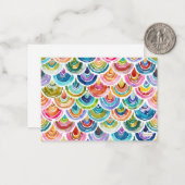 STANGEBOW Farbenfrohe Scallop-Karte Mitteilungskarte (Vorderseite/Rückseite Beispiel)