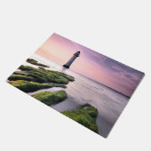 Stangen-Felsen-Leuchtturm Fußmatte (Schrägansicht)