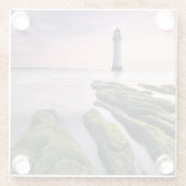 Stangen-Felsen-Leuchtturm Glasuntersetzer (Rückseite)