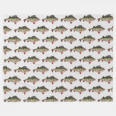 Stangen-Fischen-Muster-Fleece-Decke Fleecedecke (Vorderseite (Horizontal))