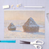 Stangen, Schneeeffekt, Morgen, von Claude Monet Seidenpapier (Handwerk)