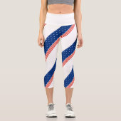 Stangen und Streifen Capri Leggings (Vorderseite)