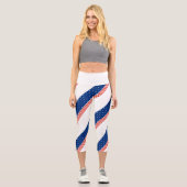 Stangen und Streifen Capri Leggings (Vorderseite)