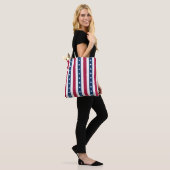 Stangen und vertikale Streifen Tasche (Am Model)
