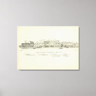 Stangenostseite Markt und Auftrag Leinwanddruck