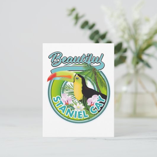 Staniel Cay Reiselogo Postkarte (Stehend Vorderseite)