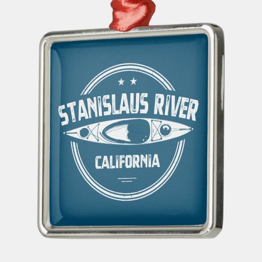 Stanislaus River California Kayaking Ornament Aus Metall (Links)