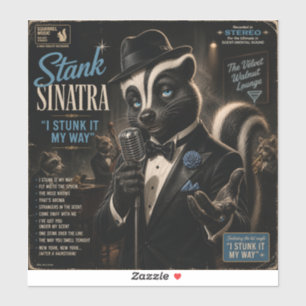 Stank Sinatra Album: eine Parodie Aufkleber