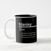 Stanley Boy Name Definition Personalized Mug Zweifarbige Tasse (Links)