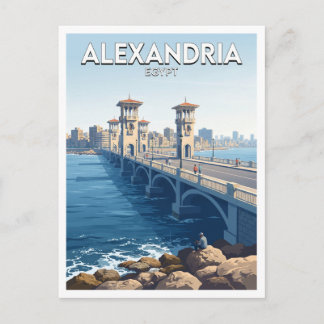 Stanley Bridge Alexandria Ägypten Reise Souvenir Postkarte