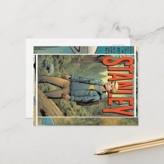 Stanley Comic Postkarte (Vorderseite/Rückseite Beispiel)