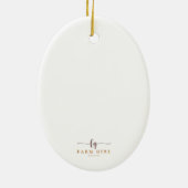 Stanley der WeihnachtsDonkey Keramik Ornament (Hinten)