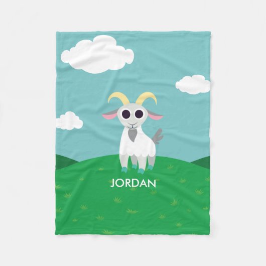 Stanley die Ziege Fleecedecke (Vorderseite)
