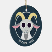 Stanley die Ziege Keramik Ornament (Rechts)