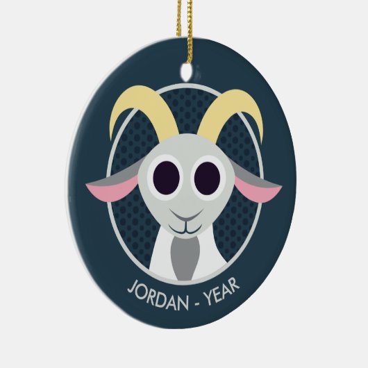 Stanley die Ziege Keramik Ornament (Rechts)