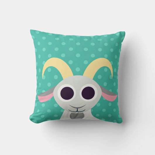 Stanley die Ziege Kissen (Vorderseite)