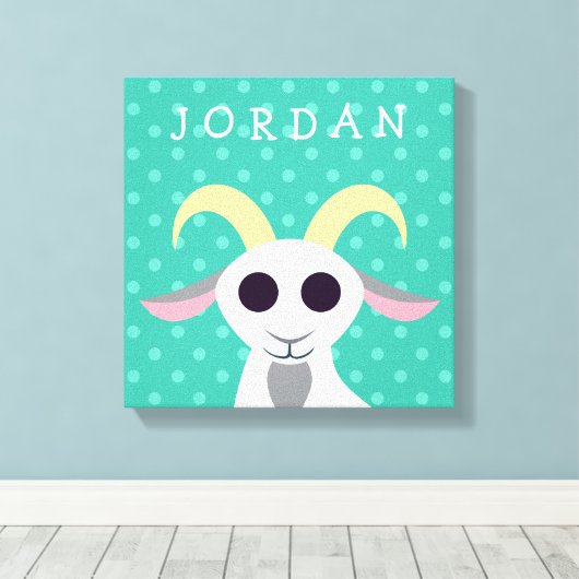 Stanley die Ziege Leinwanddruck (Insitu (Holzboden))