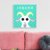 Stanley die Ziege Leinwanddruck (Insitu (Wohnzimmer))