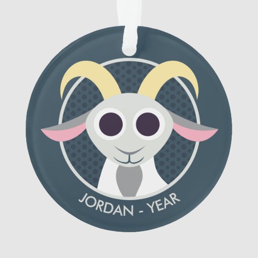 Stanley die Ziege Ornament (Rückseite)