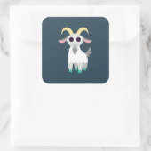 Stanley die Ziege Quadratischer Aufkleber (Tasche)