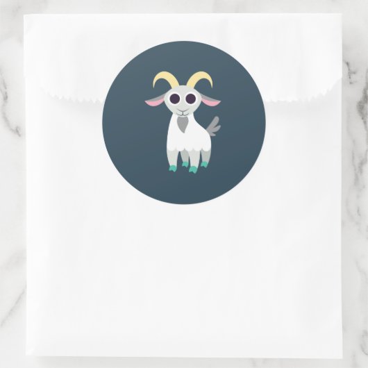 Stanley die Ziege Runder Aufkleber (Tasche)