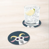 Stanley die Ziege Runder Pappuntersetzer (Vor Ort)