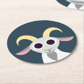 Stanley die Ziege Runder Pappuntersetzer (Angewinkelt)