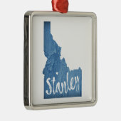 Stanley Idaho Wood Grain Ornament Aus Metall (Rechts)