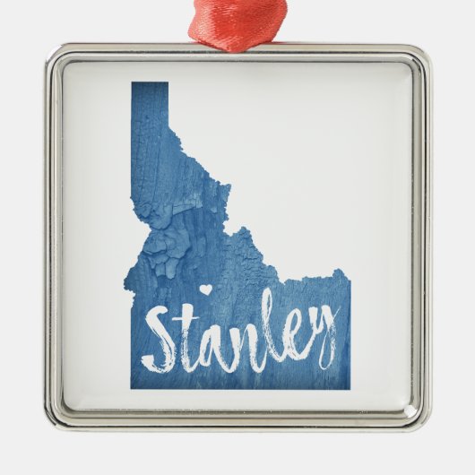 Stanley Idaho Wood Grain Ornament Aus Metall (Vorne)