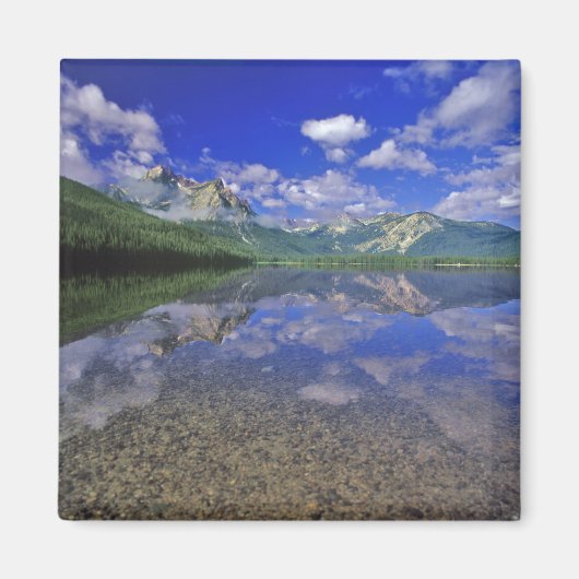 Stanley Lake im Sawzahngebirge von Idaho Magnet (Vorne)