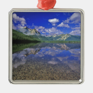 Stanley Lake in der Sawtooth Mountains in Idaho Ornament Aus Metall