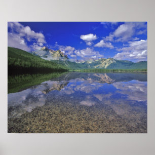 Stanley Lake in der Sawtooth Mountains in Idaho Poster