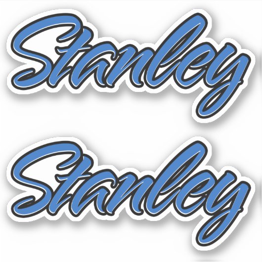 Stanley Name blue Aufkleber Sticker Stickerset (Vorderseite)