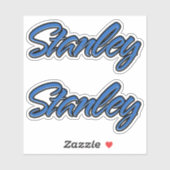 Stanley Name blue Aufkleber Sticker Stickerset (Blatt)