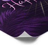 Stanley Name Vorname lila retro Poster Geburtstag (Ecke)