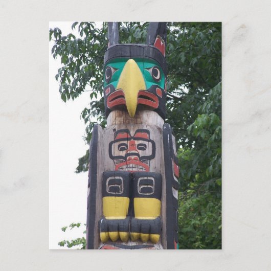 Stanley Park Totem Postkarte (Vorderseite)