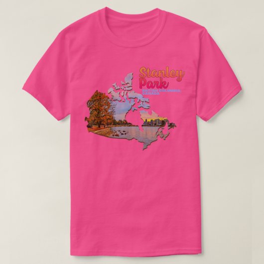 Stanley Park Vancouver British Columbia Canada Fal T-Shirt (Design vorne)