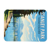 Stanley Park Vancouver Canada Travel Art Vintag Magnet (Horizontal)