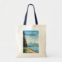 Stanley Park Vancouver Canada Travel Art Vintag