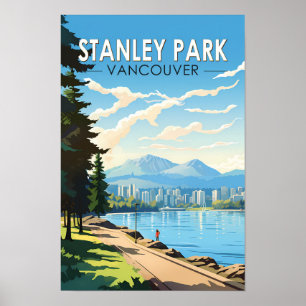 Stanley Park Vancouver Kanada Reise Kunst Vintage Poster