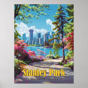 Stanley Park Vancouver Kanada Vintage Reise Poster