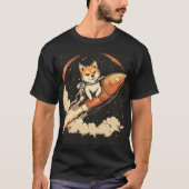 Stanley Shiba Inu auf einem Rocket-T - Shirt (Vorderseite)
